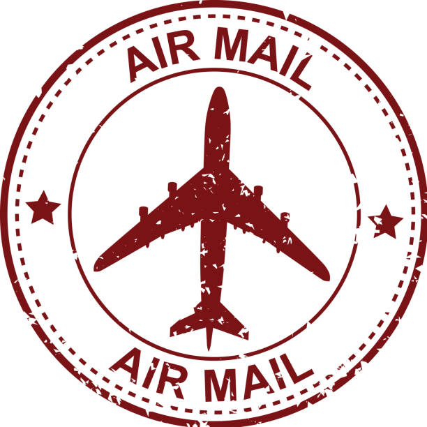 illustrations, cliparts, dessins animés et icônes de timbre air mail - lettre par avion