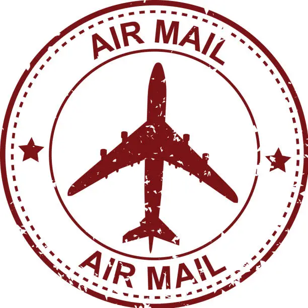 Vector illustration of Air Mail Stamp