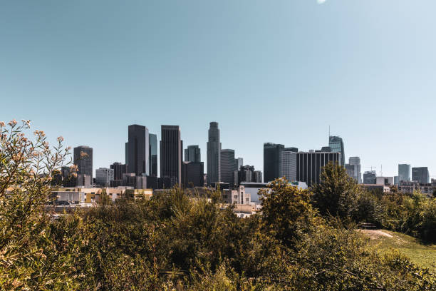 istock Los Angeles cityscape at dusk 1183738685