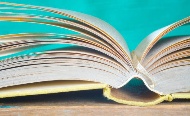 istock Open book close up shot. Reading, learning, education, literature, good copy space 1183738937