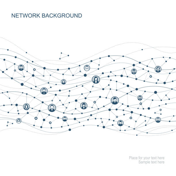 ilustrações de stock, clip art, desenhos animados e ícones de abstract network - social networking abstract community molecular structure