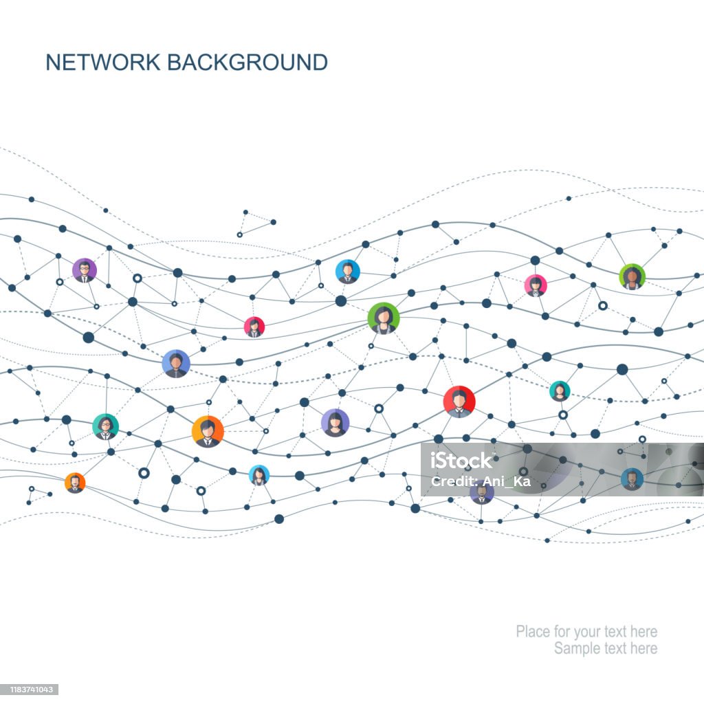 Abstract Network Stock Illustration - Download Image Now - Human ...