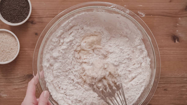 istock Mixing organic ingredients to bake challah 1183742600