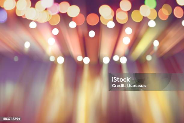 Blurred Lights On Stage Abstract Image Of Colourful Lighting Background Party Blur Celebration Concept Stock Photo - Download Image Now