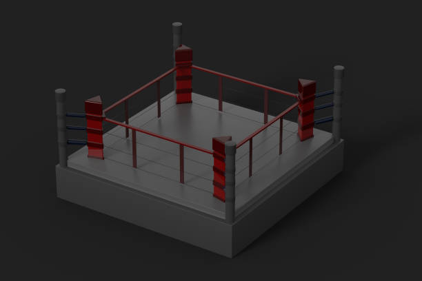 istock The arena in a dark room, 3d rendering. 1183743514