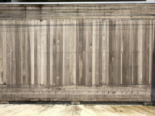 istock wood rustic style wallpaper seamless. Timber texture. background old panels. Grunge retro vintage wooden. Vertical stripes. 1183744783