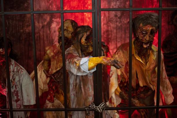 Horror Themed Image Of A Scary, Zombie, Halloween background