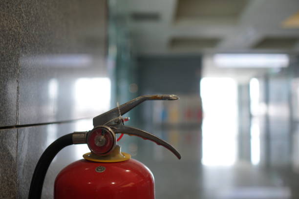 istock Extinguisher in public places. 1183751582
