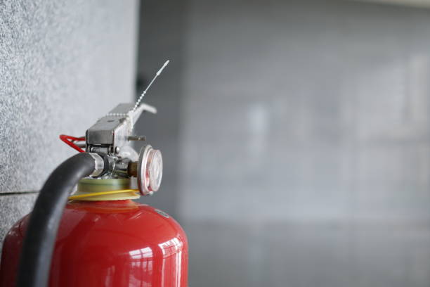 istock Extinguisher in public places. 1183751676