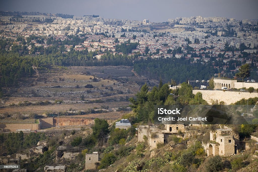 Jérusalem, et maintenant-abandonné Lifta village de la Palestine - Photo de Communauté libre de droits