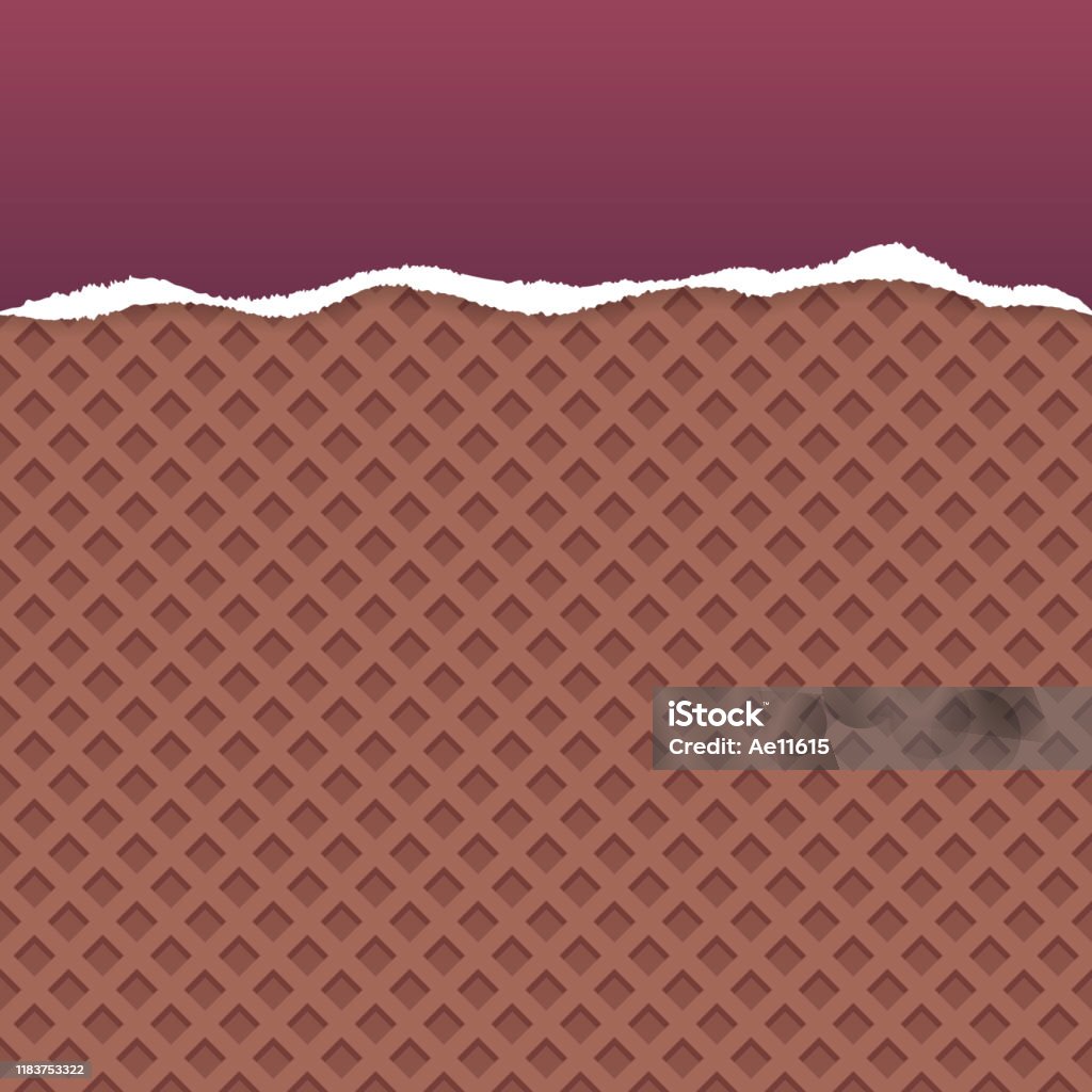 Violet Ripped Paper Violet Ripped Paper Vector With Chocolate Wafer Pattern Background ...