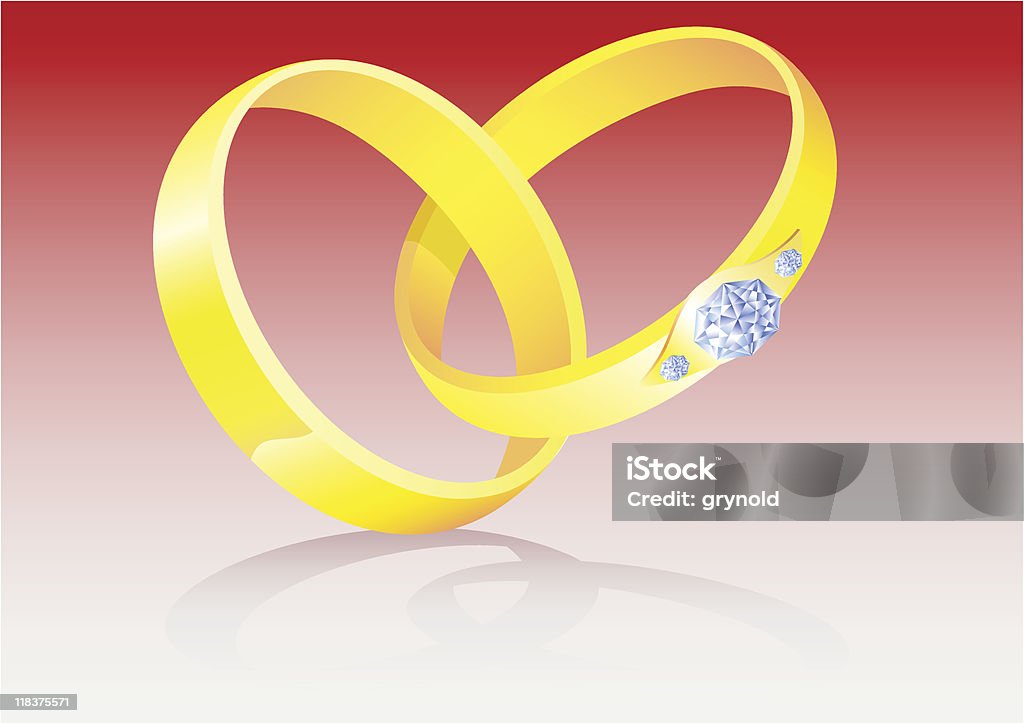 Свадебные кольца - Векторная графика Алмаз роялти-фри