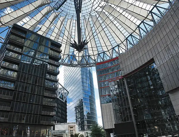 urban architectural detail around the "Potsdamer Platz" in Berlin (Germany)