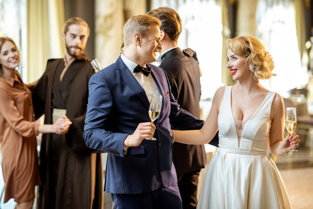 istock Elegant people celebrating indoors 1183762704