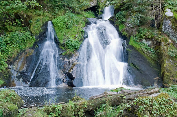 scenery showing the Triberg Waterfalls in the Black Forest in Southern Germany