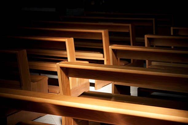 istock Church Interior, Wood Benches 118376714