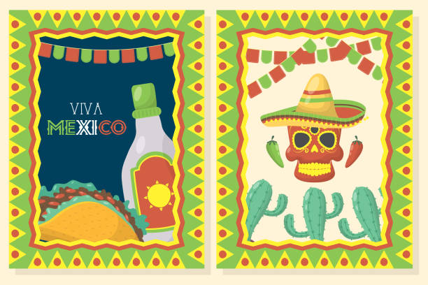 istock viva mexico celebration with food and death mask 1183768456