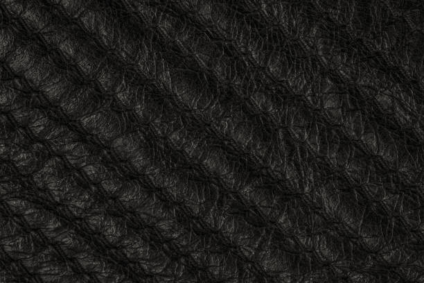 istock Texture of black leather with stitching closeup. Background top view. Design Ideas 1183768686