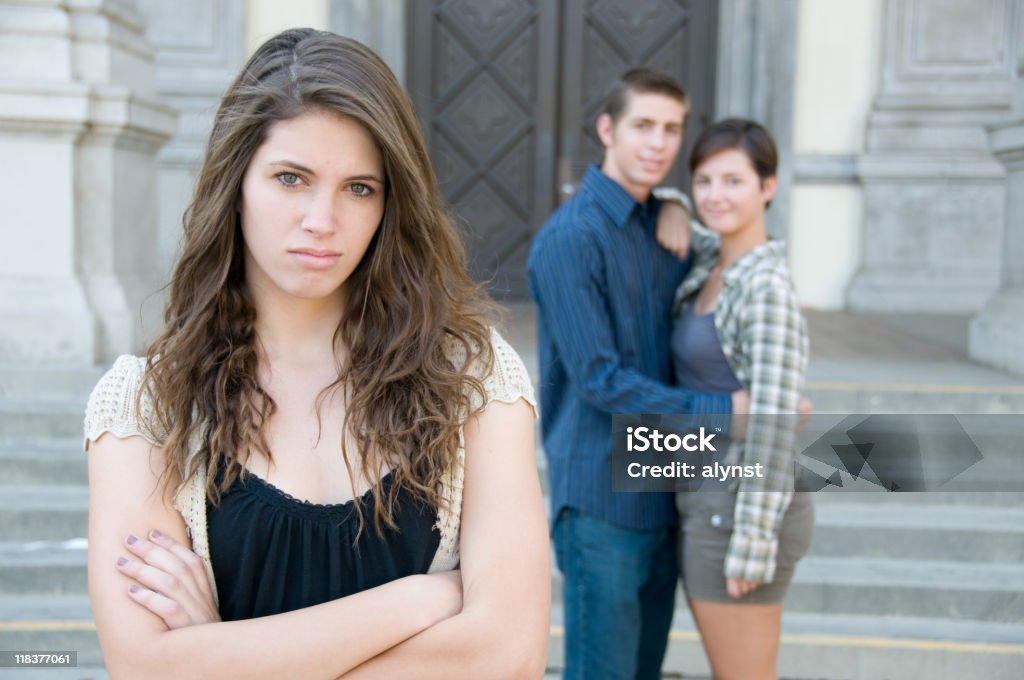 Student Female Rejected by Boyfriend.  Adolescence Stock Photo