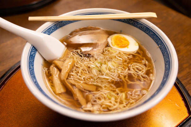 istock Japanese ramen soup with Hida beef and egg 1183772155