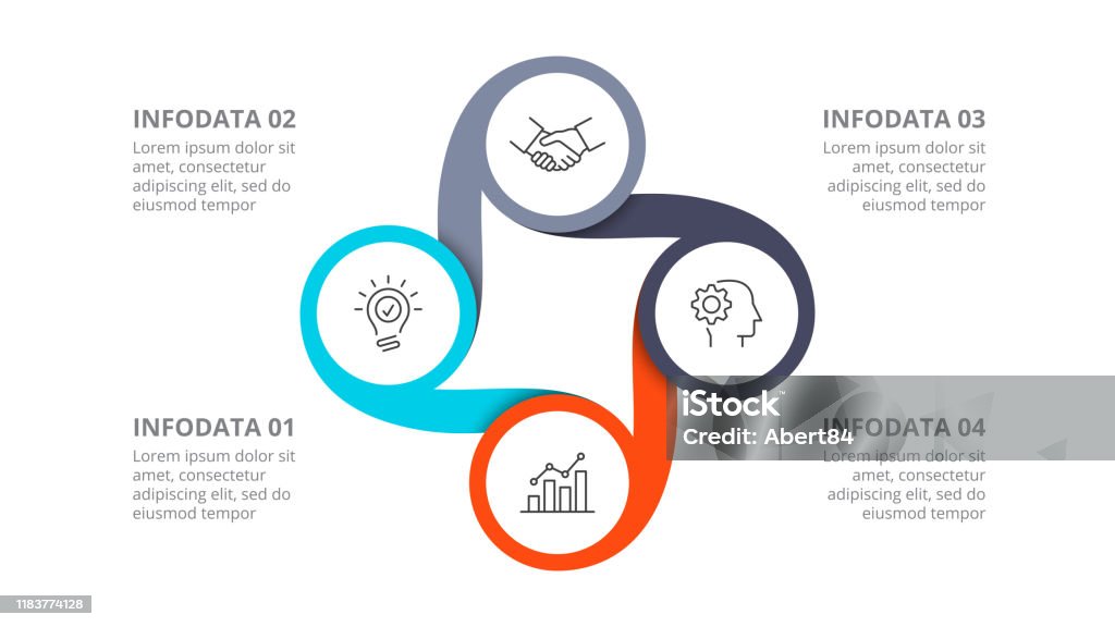 Cycles Visualization Business Data Visualization Abstract Elements Of Cycle Diagram With 4 ...