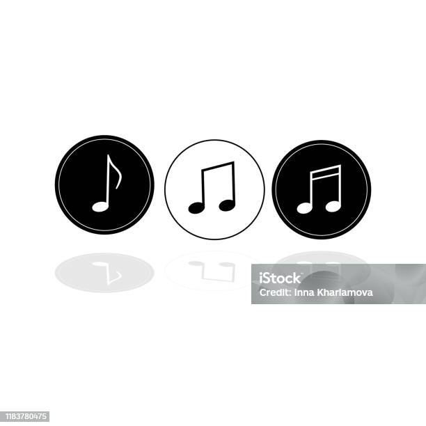 Music Notes Signs With Shadow Vector Image Stock Illustration ...