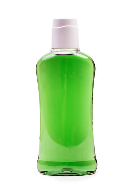 istock Green cleaning liquid plastic bottle isolated 1183784932
