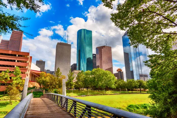 Photo of Footbridge Into Downtown Houston