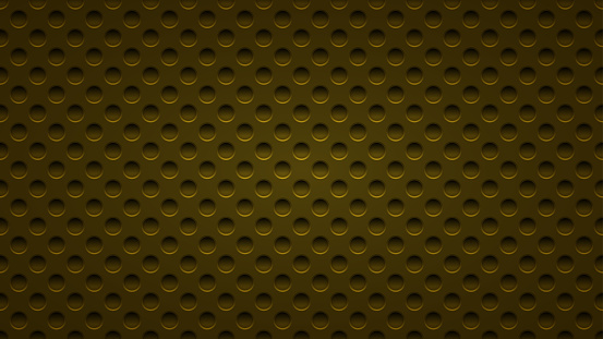 Abstract background with holes in dark yellow colors
