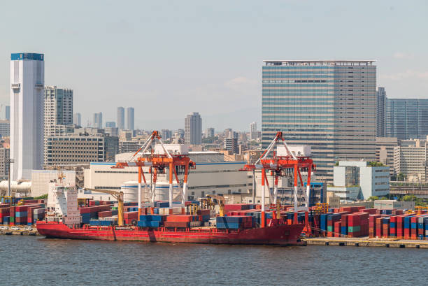 istock Aerial Big Cargo Containers Boat 1183788826