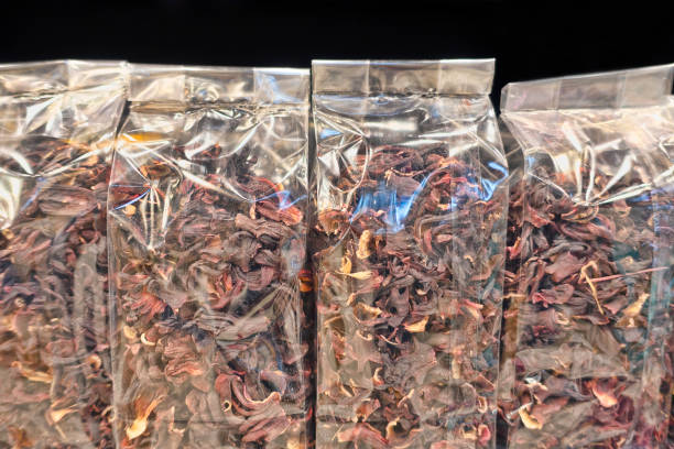 Various sorts of herbal dried tea leaves