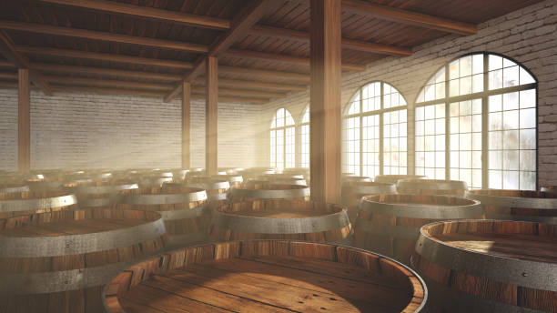 Old wooden Herring barrels