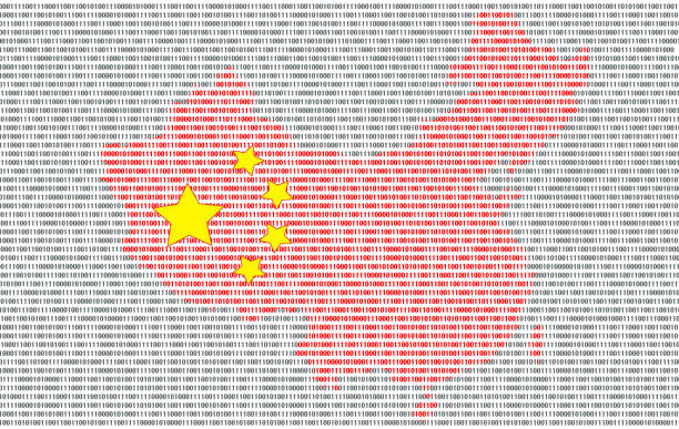 illustrazioni stock, clip art, cartoni animati e icone di tendenza di cina mappa silhouette fatta di codice binario su uno sfondo di codice binario. concetto di valuta digitale cinese. - coin china japanese currency finance