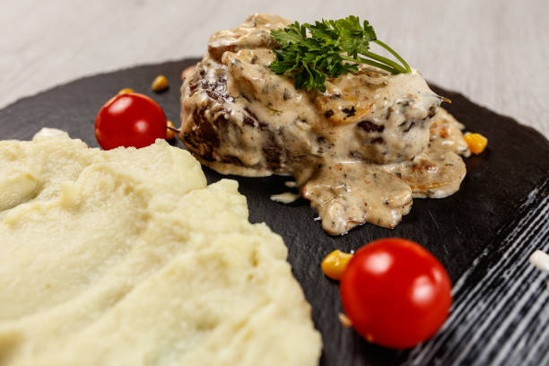 istock Delicious steak with mushroom sauce 1183796153