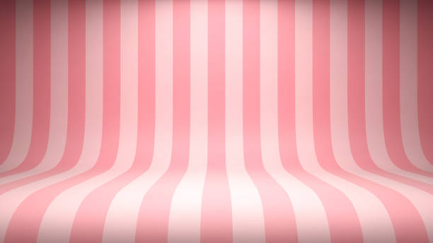 Striped candy pink studio backdrop Striped candy pink studio backdrop with empty space for your content candy stock illustrations