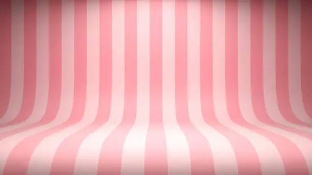 Vector illustration of Striped candy pink studio backdrop