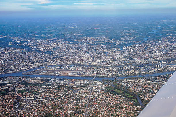 istock Nantes city from airplane view 1183800486