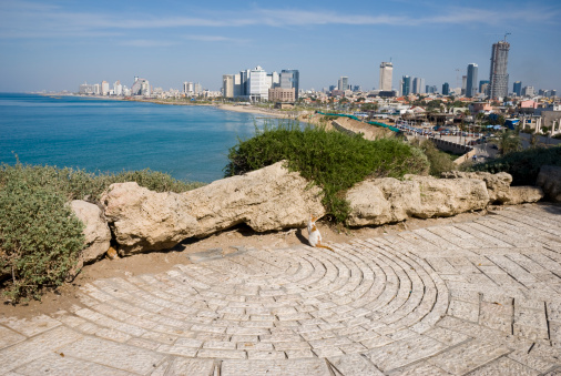 The view from Jaffa of the Tel Aviv skyline.