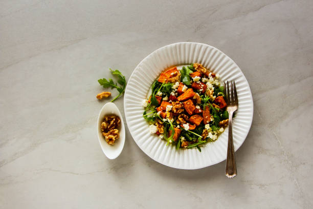 Sweet potato salad stock photo
