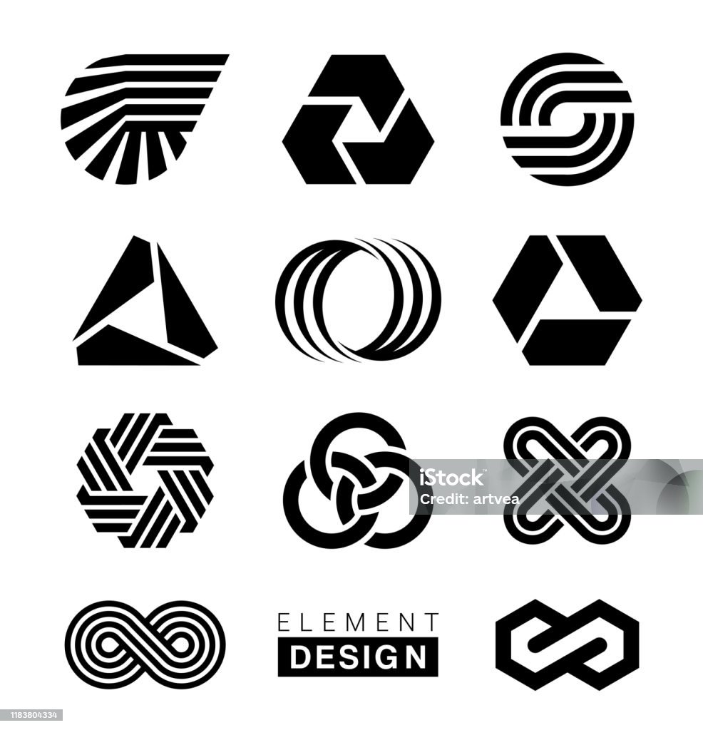 Logo Elements Design Vector illustration of the logo elements design. Logo stock vector