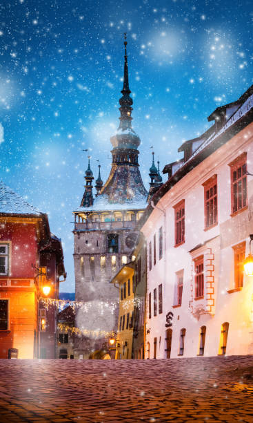istock winter in Sighisoara - holiday destination, Romania 1183805866