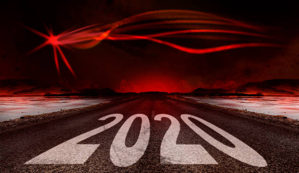 istock 2020 New Year celebration on the asphalt 1183808546