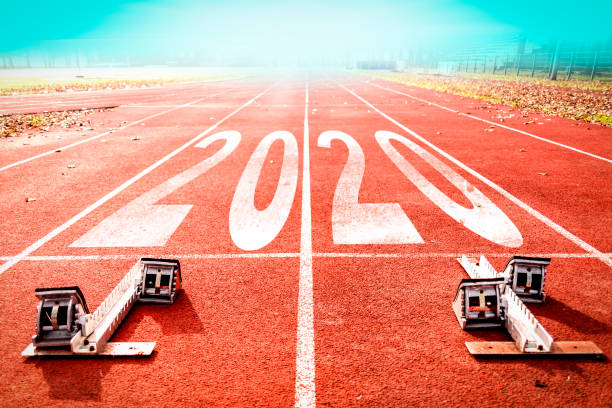 istock 2020 New Year celebration on the racing lane 1183808685