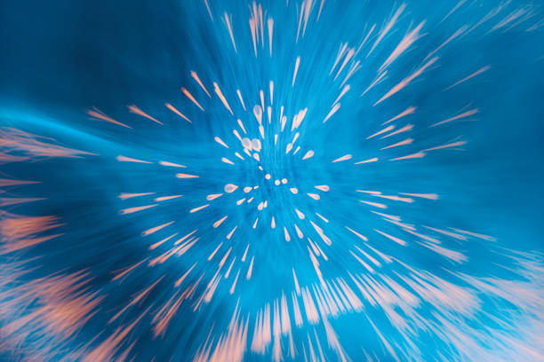 Abstract flowing particles in motion background, 3D generated image.