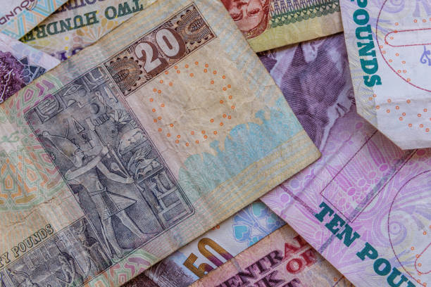 istock Heap of the different egyptian banknotes for background 1183813245