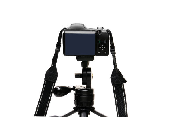 Digital photo camera on an isolated white background