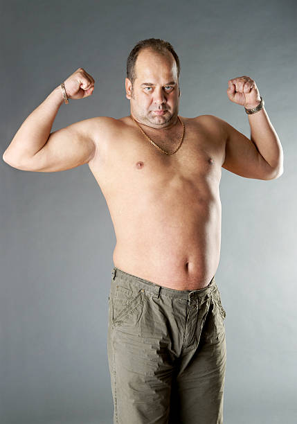 Fat man  fat guy no shirt stock pictures, royalty-free photos & images