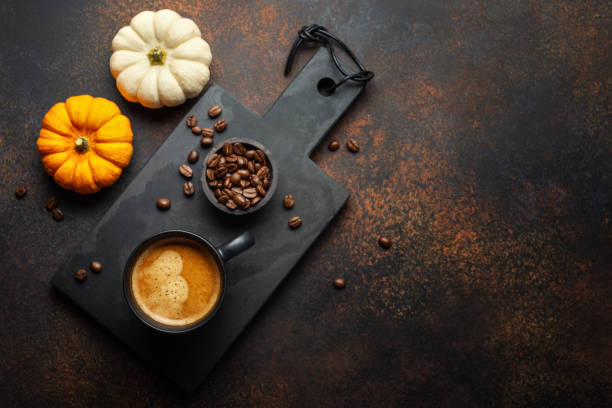 istock Autumn arrangement with pumpkin 1183821468