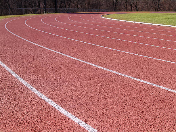 istock lanes on an outdoor running track 118382288