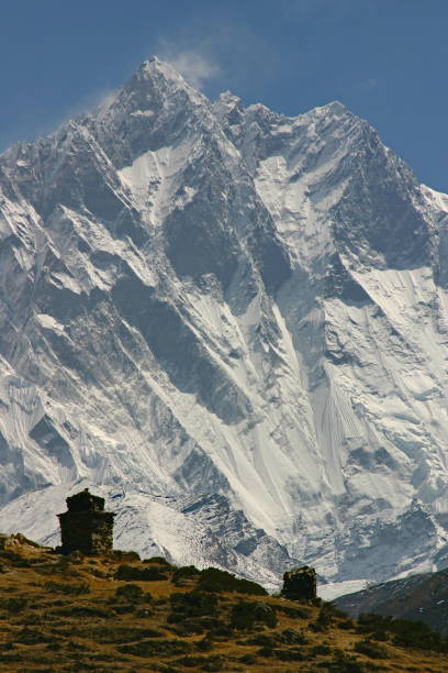 istock Two chortens and Lhotse behind 1183825016
